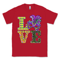 Red mardi gras love mask Classic Tee - BarkalooDesign