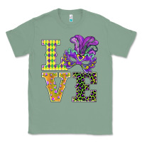 Sage mardi gras love mask Classic Tee - BarkalooDesign