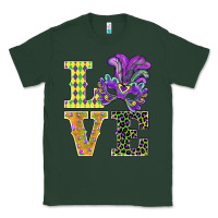 Sports Green mardi gras love mask Classic Tee - BarkalooDesign