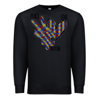 Black Peace Love Autism Premium Sweatshirt - Bettercallsaul
