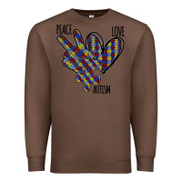 Chestnut Peace Love Autism Premium Sweatshirt - Bettercallsaul