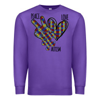 Purple Peace Love Autism Premium Sweatshirt - Bettercallsaul