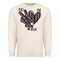 Sandshell Peace Love Autism Premium Sweatshirt - Bettercallsaul