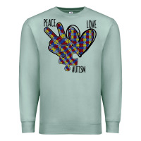 Seafoam Peace Love Autism Premium Sweatshirt - Bettercallsaul