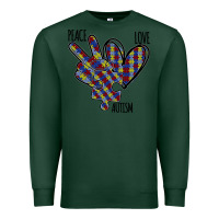 Sports Green Peace Love Autism Premium Sweatshirt - Bettercallsaul