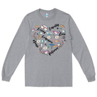 Heather Grey nurse Long Sleeve Tee - MaliasSmallBusiness