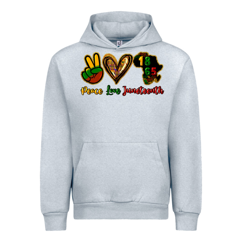 Peace Love Juneteenth Urban Hoodie by HowdyJamesFarm | Teevron