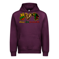 Mauve Wine Peace love Juneteenth Urban Hoodie - HowdyJamesFarm