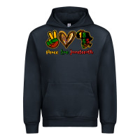 Navy Peace love Juneteenth Urban Hoodie - HowdyJamesFarm