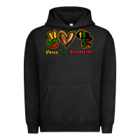 Pigment Black Peace love Juneteenth Urban Hoodie - HowdyJamesFarm
