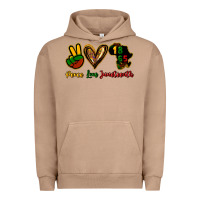 Pigment Burro Peace love Juneteenth Urban Hoodie - HowdyJamesFarm