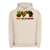 Pigment French Oak Peace love Juneteenth Urban Hoodie - HowdyJamesFarm