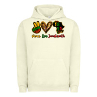 Pigment Pistachio Peace love Juneteenth Urban Hoodie - HowdyJamesFarm