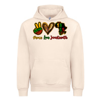 Sandshell Peace love Juneteenth Urban Hoodie - HowdyJamesFarm