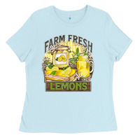 Baby Blue farm fresh lemons Ladies Tee - Zillion Design Studio