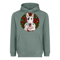 Sage Christmas Bull Terrier Heavyweight Hoodie - RanaPortraitStore