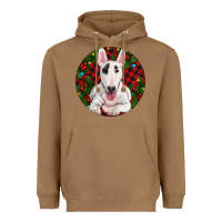 Toasted Coconut Christmas Bull Terrier Heavyweight Hoodie - RanaPortraitStore