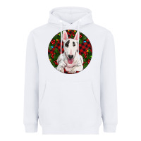 White Christmas Bull Terrier Heavyweight Hoodie - RanaPortraitStore
