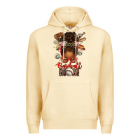 Pina Colada Baseball Mom Afro Messy Bun Premium Hoodie - texasbilliewilder