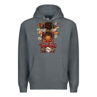 Rock Baseball Mom Afro Messy Bun Premium Hoodie - texasbilliewilder