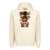 Tofu Baseball Mom Afro Messy Bun Premium Hoodie - texasbilliewilder