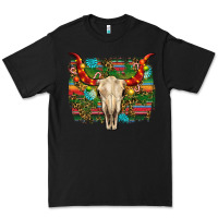Black western christmas bull skull Premium Tee - RanaPortraitStore