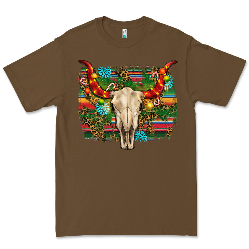 Western Christmas Bull Skull Premium Tee by RanaPortraitStore | Teevron