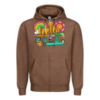 Chestnut hello fifth grade Zipper Hoodie - NancyCooperArtShop