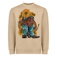 Mushroom western boots with sunflowers Heavyweight Sweatshirt - Artiststas