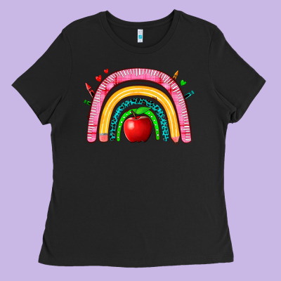 School Rainbow Ladies Tee Designed By Zillion Design Studio