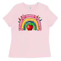 Bubblegum Pink school rainbow Ladies Tee - Zillion Design Studio