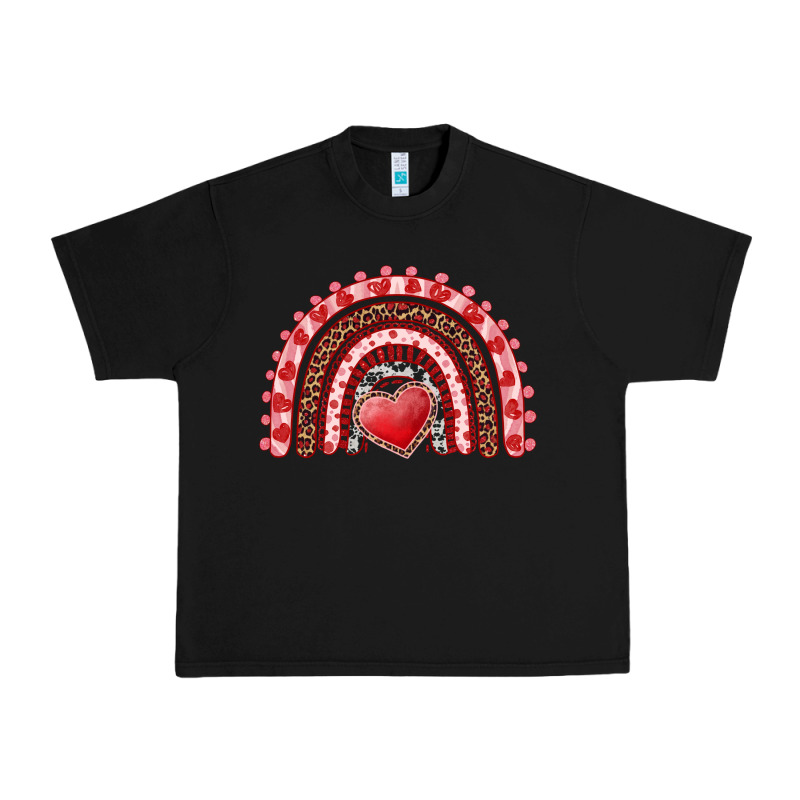 Valentine's Day Rainbow With Heart Urban Heavy Tee by AdoDesignShop | Teevron