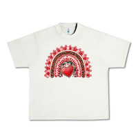 Pistachio valentine's day rainbow with heart Urban Heavy Tee - AdoDesignShop