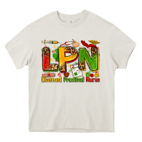 Cream licensed practical nurse Heavy Core Tee - Zillion Design Studio