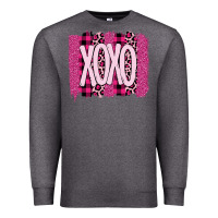 Charcoal Heather Love Xoxo Brushstrokes Valentines Premium Sweatshirt - Bettercallsaul