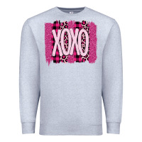 Heather Grey Love Xoxo Brushstrokes Valentines Premium Sweatshirt - Bettercallsaul