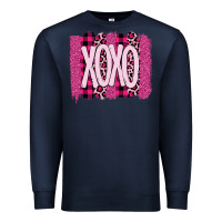 Navy Love Xoxo Brushstrokes Valentines Premium Sweatshirt - Bettercallsaul
