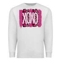 Oatmeal Heather Love Xoxo Brushstrokes Valentines Premium Sweatshirt - Bettercallsaul