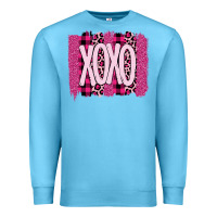 Ocean Blue Love Xoxo Brushstrokes Valentines Premium Sweatshirt - Bettercallsaul