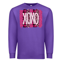 Purple Love Xoxo Brushstrokes Valentines Premium Sweatshirt - Bettercallsaul