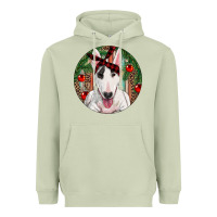 Matcha Christmas Bull Terrier Heavyweight Hoodie - RanaPortraitStore