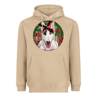 Mushroom Christmas Bull Terrier Heavyweight Hoodie - RanaPortraitStore