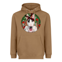 Toasted Coconut Christmas Bull Terrier Heavyweight Hoodie - RanaPortraitStore