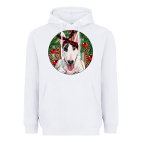 White Christmas Bull Terrier Heavyweight Hoodie - RanaPortraitStore