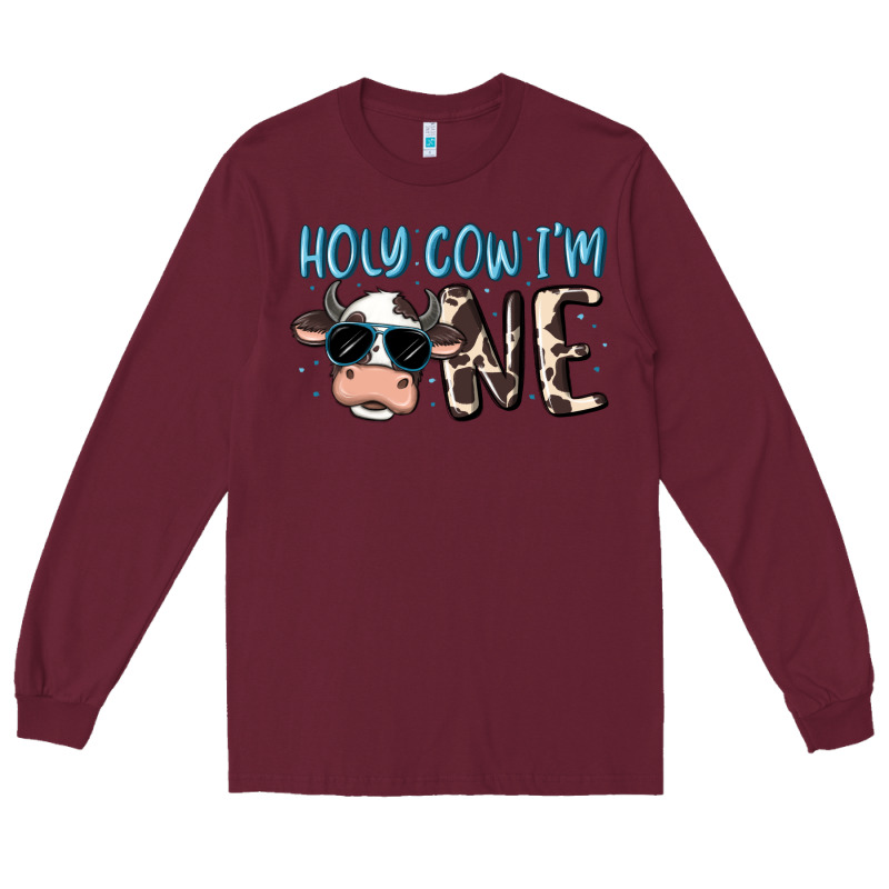 Holy Cow I'm One Long Sleeve Tee by MaliasSmallBusiness | Teevron