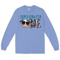 Colony Blue holy cow i'm one Long Sleeve Tee - MaliasSmallBusiness