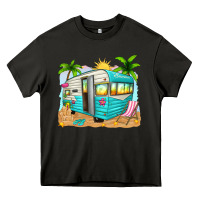 Asphalt summer caravan Heavy Core Tee - texasbilliewilder