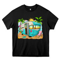 Black summer caravan Heavy Core Tee - texasbilliewilder