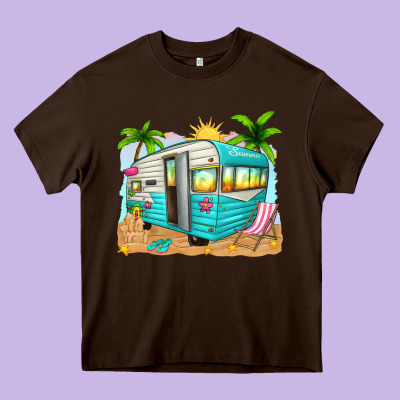 Summer Caravan Heavy Core Tee Designed By Texasbilliewilder