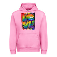Fuchsia Pink Love pride Urban Hoodie - CowGirlArtShop